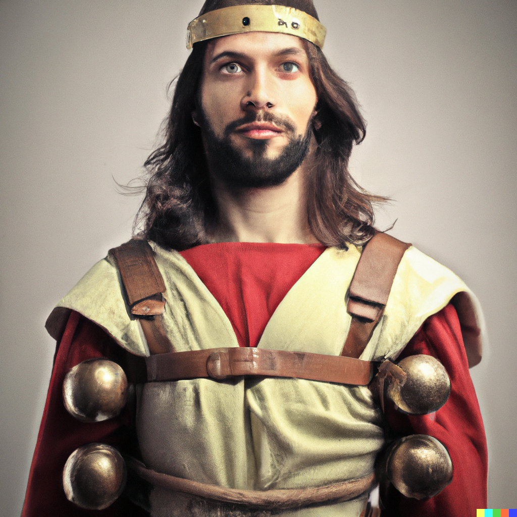 DALL·E 2023-04-05 20.34.04 - Jesus dressed as soldier.png